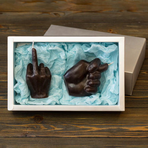 Набір свічок подарунковий Все, що ви хотіли сказати 13470 (уп. 2 шт) (шоколадний)