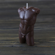 Декоративна воскова свічка торс Чоловіка 13850 (шоколад)