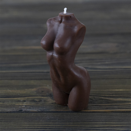 Декоративна воскова свічка силует Жінки 13848 (шоколад)