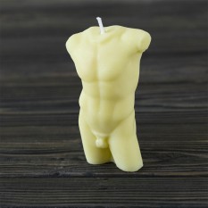 Декоративна воскова свічка торс Чоловіка 13849 (шампань)