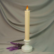 Свеча LED в подсвечнике L24см (белая)