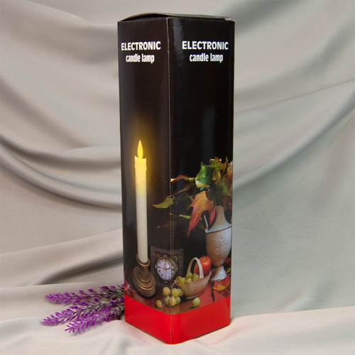 Свеча LED в подсвечнике L24см (белая)