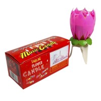 Свічка для торта FLOWER музична 13см