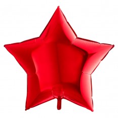 Кулька 45см Зірка в упаковці (червона)