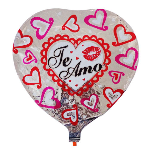 Кулька 45см Сердечко с принтом Ассорти (уп 12шт)