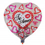 Кулька 45см Сердечко с принтом Ассорти (уп 12шт)