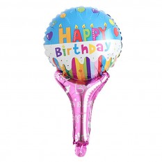 Кулька з надувною ручкою Happy Birthday (свічки)
