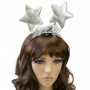 Обідок карнавальний Зірочки на пружинках (срібний)