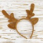 Рога Оленя на обруче рождественские велюровые (коричневые)