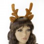 Рога Оленя на обруче рождественские велюровые (коричневые)