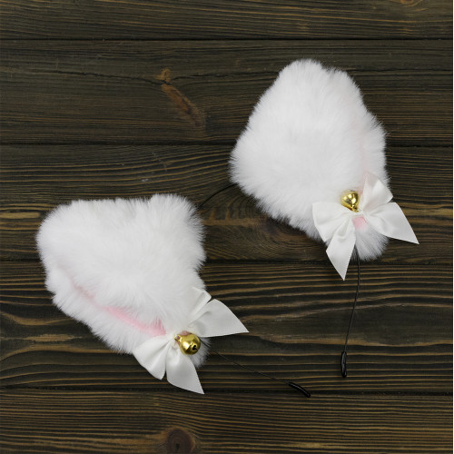 Вушки Кішки аніме (білі)