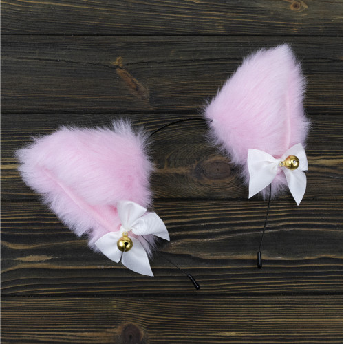 Вушки Кішки аніме (рожеві)