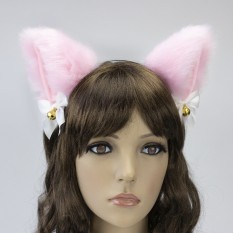 Вушки Кішки аніме (рожеві)