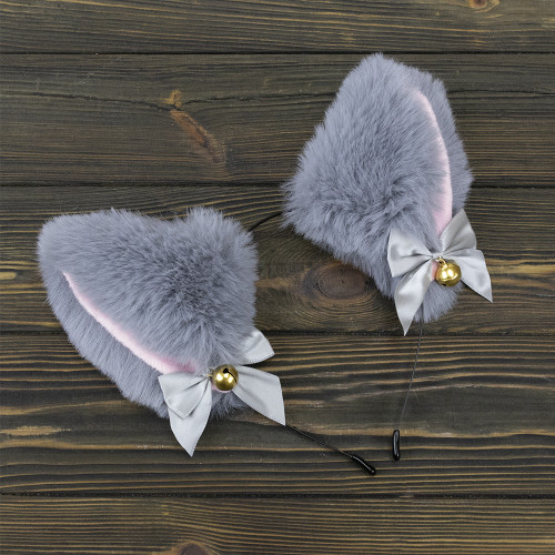 Вушки Кішки аніме (сірі)