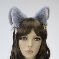 Вушки Кішки аніме (сірі)