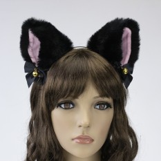 Вушки Кішки аніме (чорні)