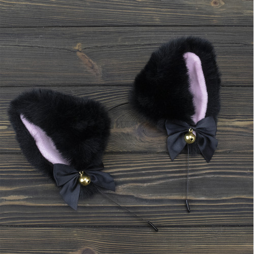 Вушки Кішки аніме (чорні)