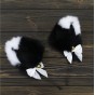 Вушки Кішки аніме (чорні з білим)