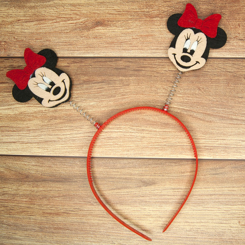 Ободок карнавальный Мини Маус на пружинках (1шт)