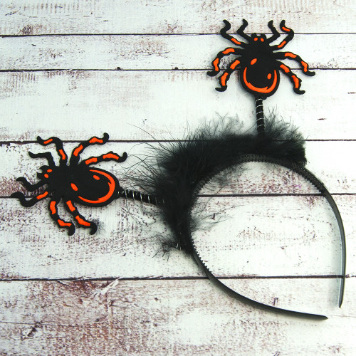 Обідок карнавальний Павук на пружинках (уп 12шт)