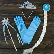 Набір Ельзи (корона, кіска, паличка) з рукавички