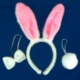 Набор Плейбойчик розовый с белым (уши, галстук-бабочка, хвостик)