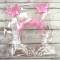 Ободок карнавальный Бабочка на пружинках (розовая)