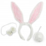 Набір Плейбойчик рожевий з білим (вуха, краватка-метелик, хвостик)