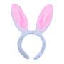 Вушки Зайця хутряні (білі з рожевим)