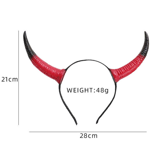 Рога Косплей Демона на ободке (красные с черным)