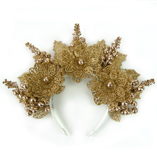 Аксесуар новорічний обідок 52006 Корона Блиск (золотий)