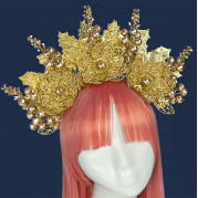 Аксесуар новорічний обідок 52006 Корона Блиск (золотий)