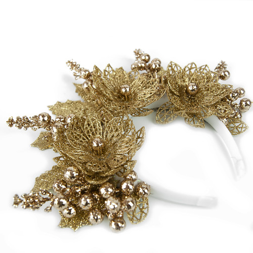 Аксесуар новорічний обідок 52006 Корона Блиск (золотий)