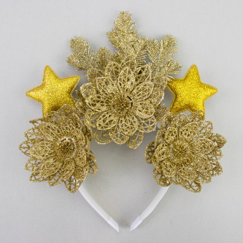 Аксесуар новорічний обідок 52001 Блиск (золотий)