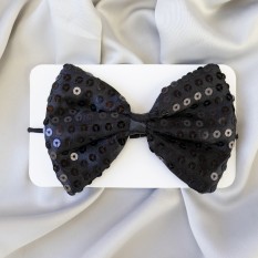 Краватка метелик з паєтками (чорний)