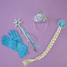 Набір Ельзи (корона, кіска, паличка) з рукавички