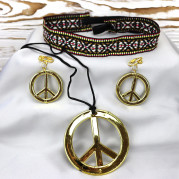 Аксесуарний набір Ретро Хіпі (золотий)