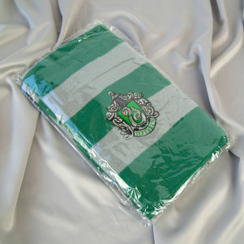 Шарф Гаррі Поттер Слизерин (зелений із сірим)