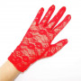 Перчатки кружевные 22см (красные)