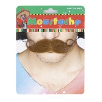 Усы накладные карнавальные Английские (коричневые)