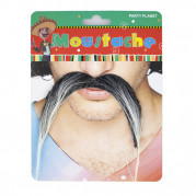 Вуса накладні карнавальні Підкова (чорні з сивиною)