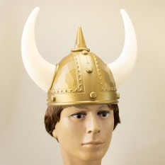 Шолом Варяга з рогами (золотий)