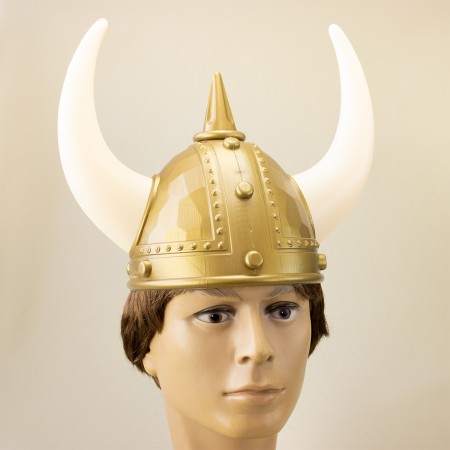 Шолом Варяга з рогами (золотий)