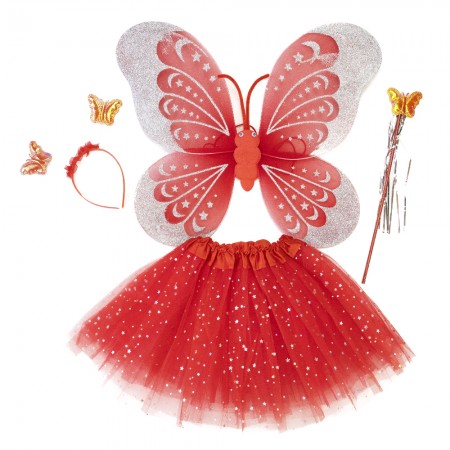 Набір Метелика Карнавальний зі спідницею 50х38см (червоний)