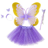 Набор Бабочки Карнавальный с юбкой 50х38см (сиреневый)