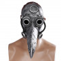 Маска Косплей тімпанк Чумний лікар (срібна)