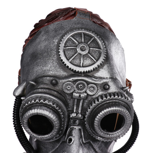 Маска Косплей тімпанк Чумний лікар (срібна)