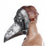 Маска Косплей тімпанк Чумний лікар (срібна)