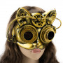 Маска Косплей вінтажна стимпанк Кішка (золота)