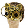 Маска Косплей вінтажна стимпанк Кішка (золота)